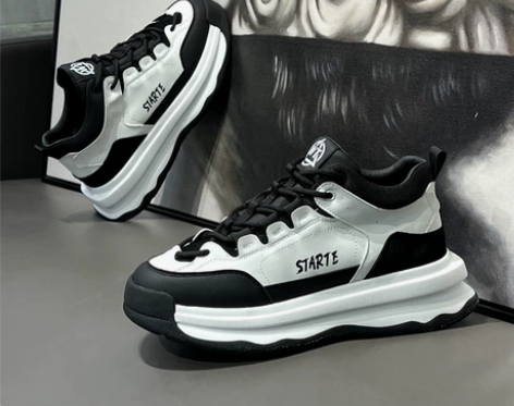 2022冬季新款加绒潮牌老爹鞋男韩版百搭运...