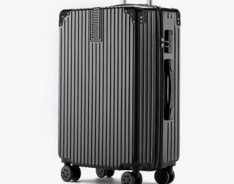 20寸登机箱，复古直角黑色行李箱。商场在卖...