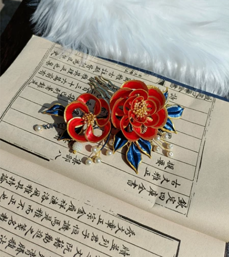 原创缠花发梳 可改色