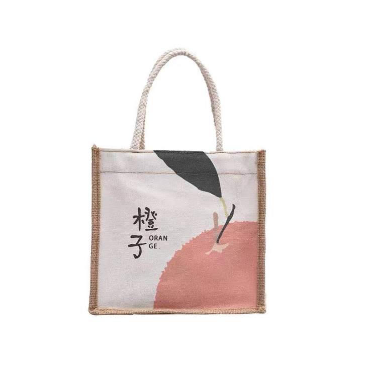 日系帆布包女包2021新款潮简约百搭印花便...