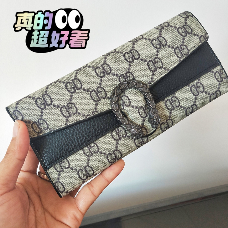 网店不干了 奥森袋鼠女士钱包长款三折皮包韩...