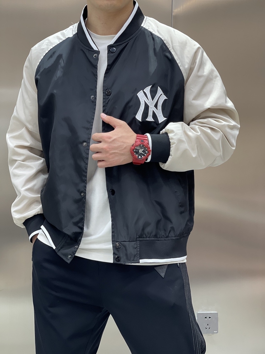 全新 MLB外套男女同款复古棒球服春秋季2...