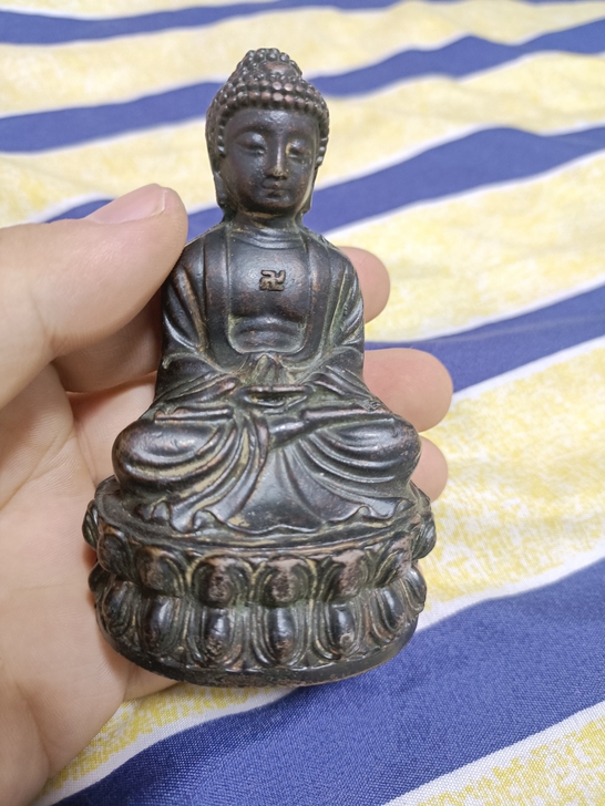 铜佛像老物件摆件
