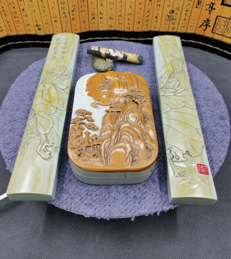 鸿石堂手工坊专营辽砚茶海茶壶茶杯镇纸，选用...