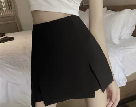 半身裙裤女御姐风高腰包臀开叉A字裙超短裤夏...