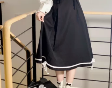 连衣裙短裙树懒小屋花园小猫 春秋半身背带裙...