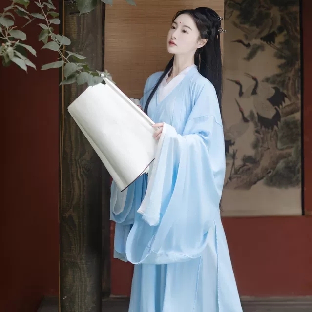 原创 映江月 汉服女中国风古装仙气魏晋风大...