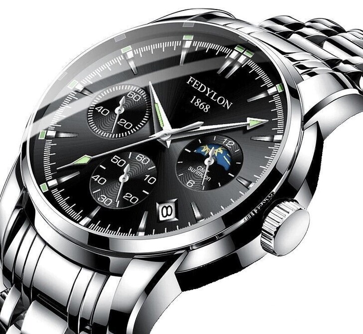 【全新捡漏】新款瑞士夜光防水男士日历手表全...