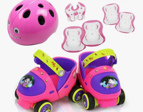 宝宝溜冰鞋2-3岁初学者可调4小童轮滑鞋套...