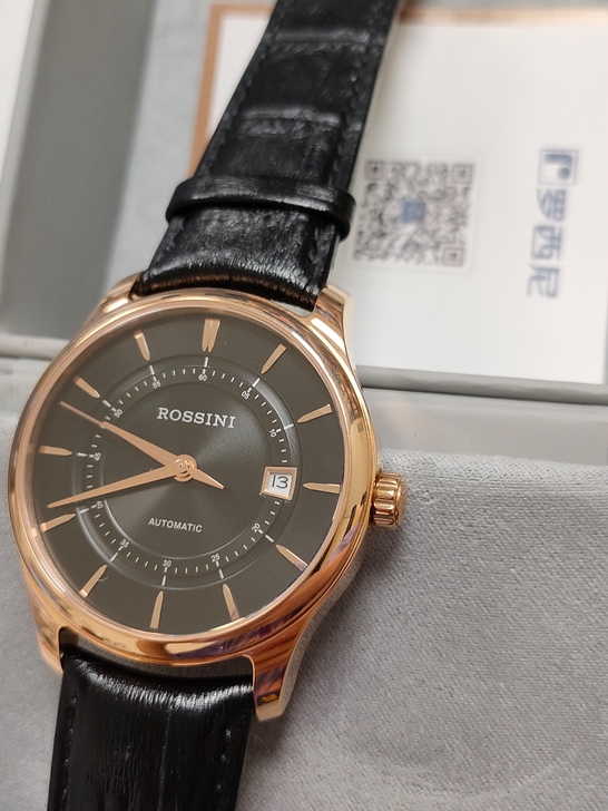 罗西尼ROSSINI  自动机械男士手表时...