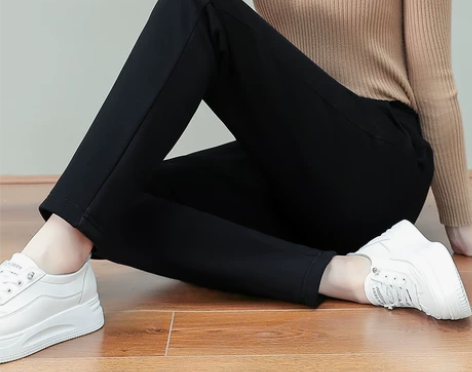 冬季加绒女裤大码长裤弹力中腰加厚休闲百搭