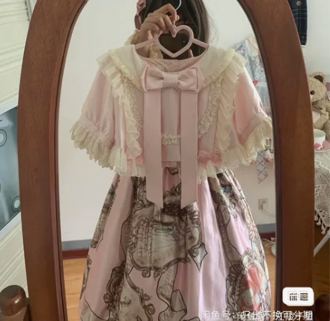 古董人偶粉套装m码 jsk+外套 s码 没...