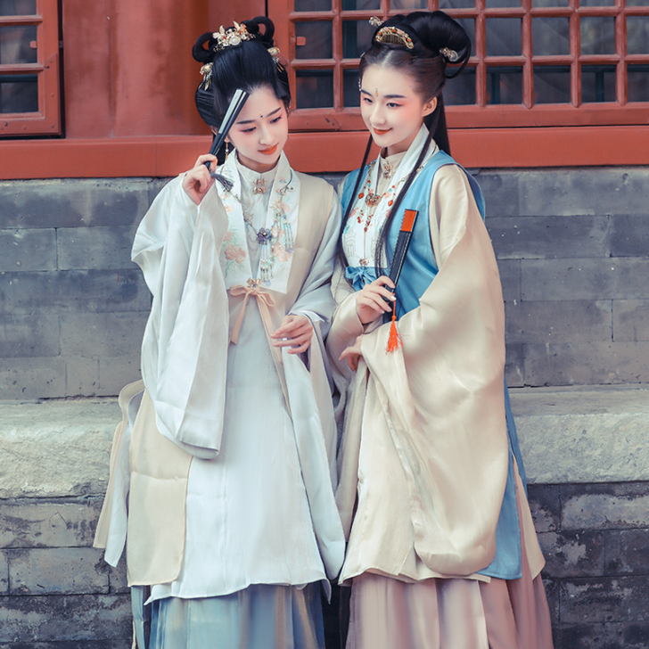 华姿仪赏 玉漱墨尘 原创设计新款绣花汉服日...