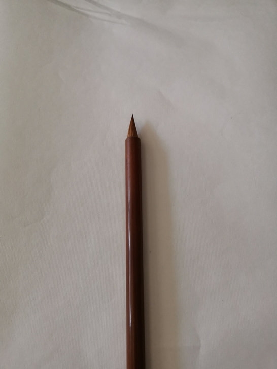 紫鹤斋毛笔 狼毫鸡距笔 黑檀木纯紫豪抄经笔...
