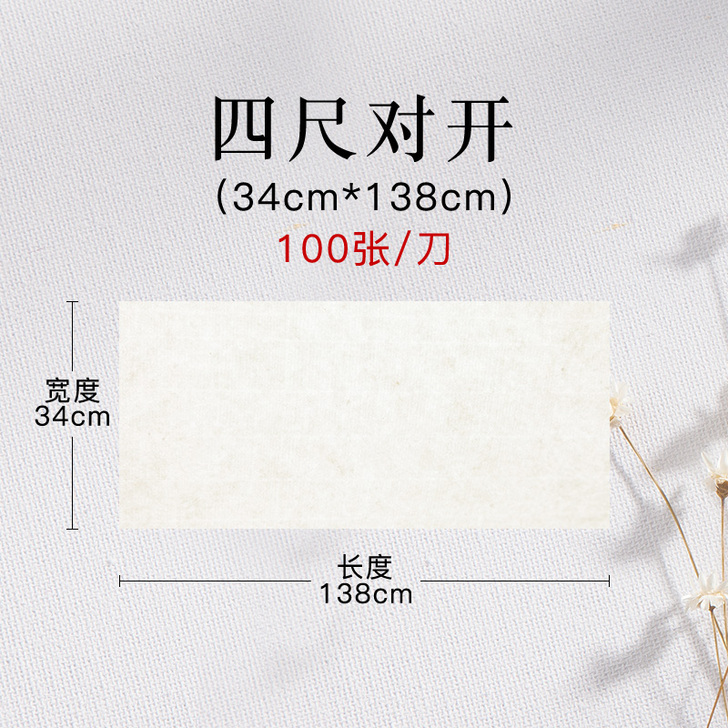 加厚宣纸半生半熟书法专用纸初学者毛笔练字纸...