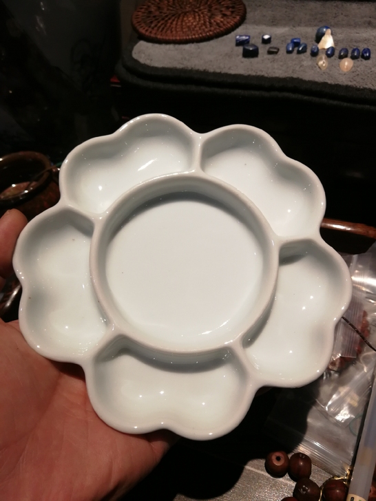 调色盘~老的,几十年样子。陶瓷材质,品相完...