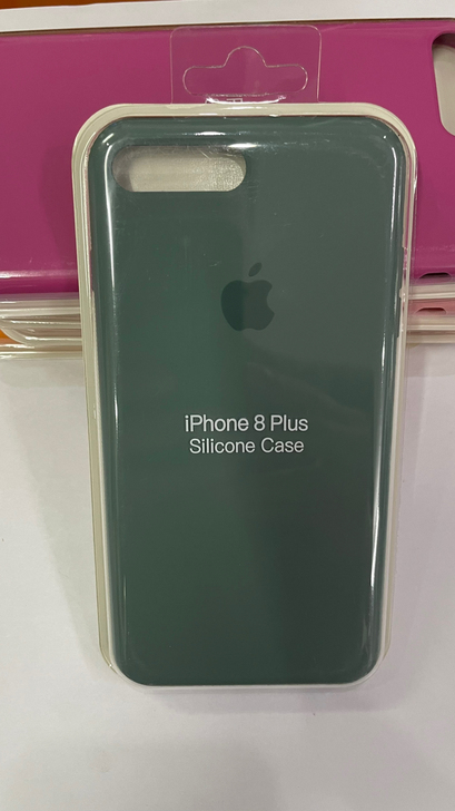 苹果8plus、松林绿，官方液态硅胶手机壳...
