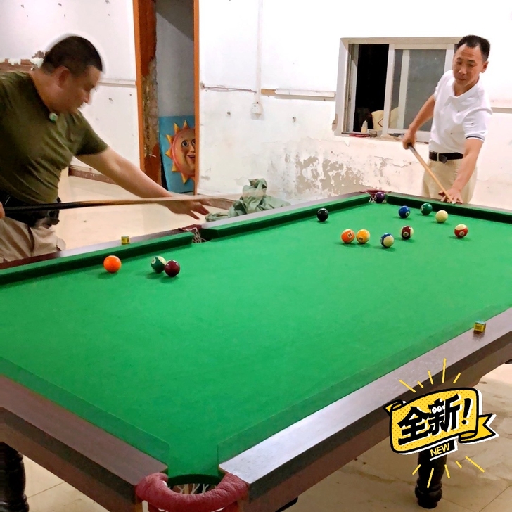 【急售】全新台球桌标准成人家用桌球台美式黑...