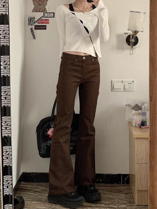 * Blue 复古微喇裤