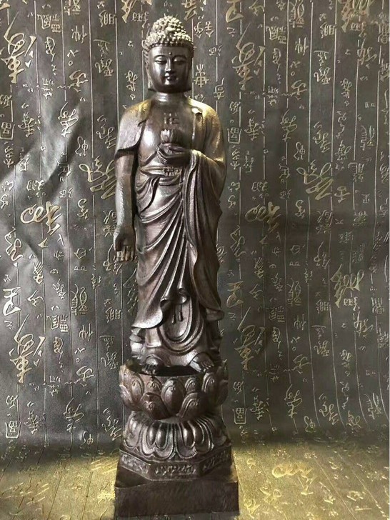 低价转让木雕工艺品，阿弥陀佛 材质是黑檀木...