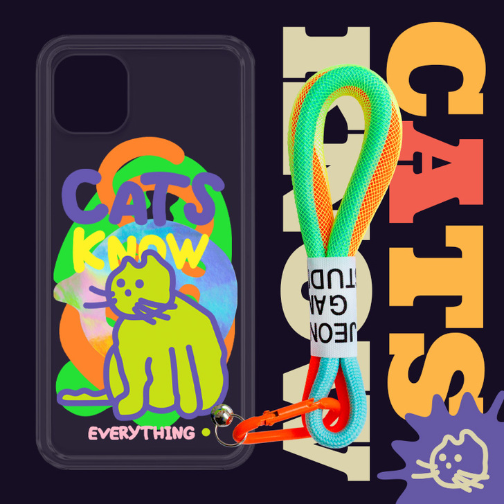 PaPaPa制造局 荧光挂绳手机壳iPho...