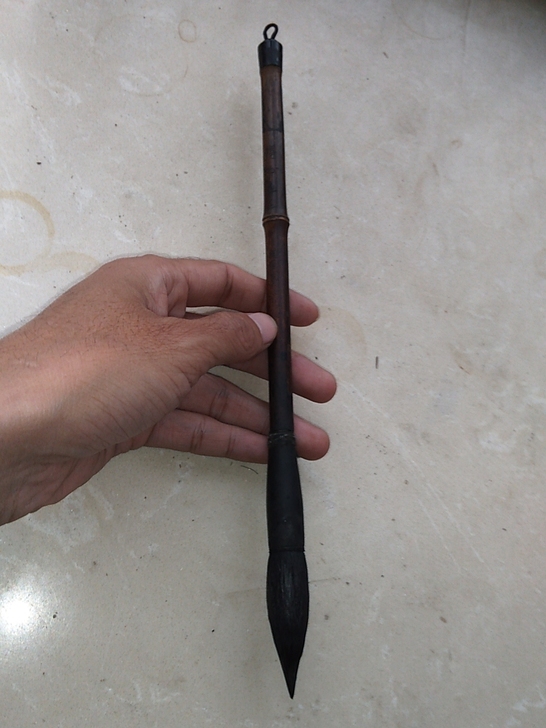 竹子毛笔，有字，品相如图，收藏极品