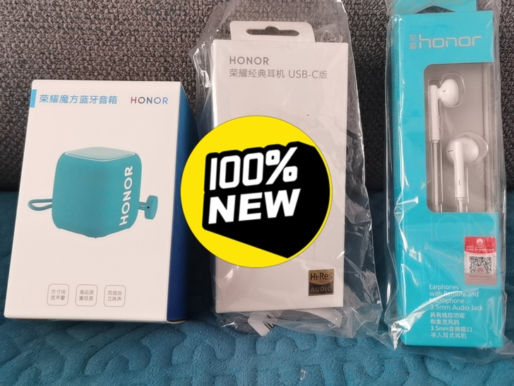 荣耀魔方蓝牙音箱，荣耀type-c接口耳机...