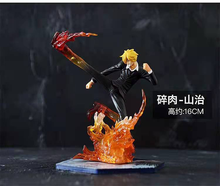 海贼王路飞索隆艾斯山治手办鬼斩恶魔风腿火焰...