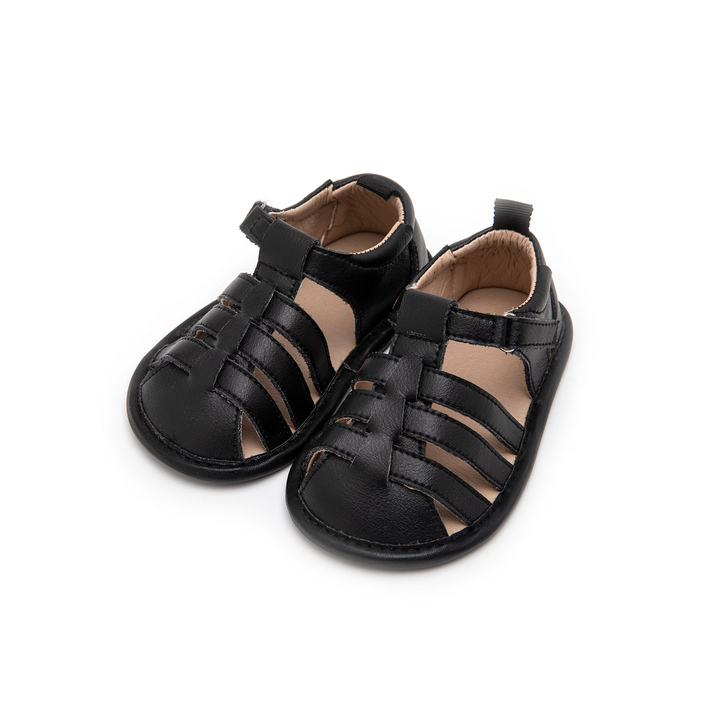 【牛皮学步凉鞋】初礼宝宝软底鞋夏季男童包头...