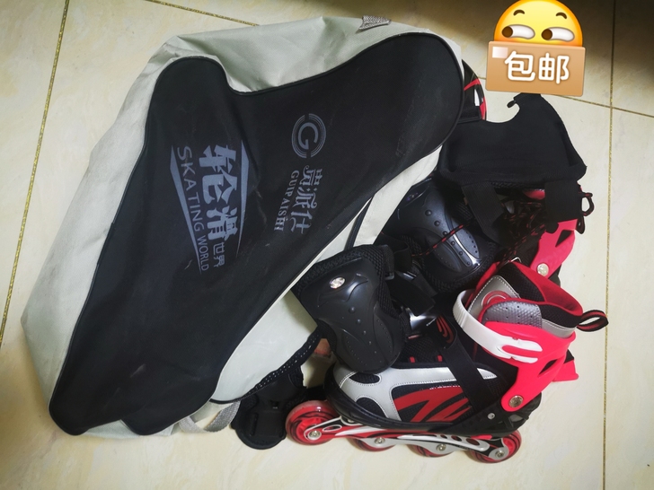 想学轮滑最近几天淘宝上才买的,41-42大...