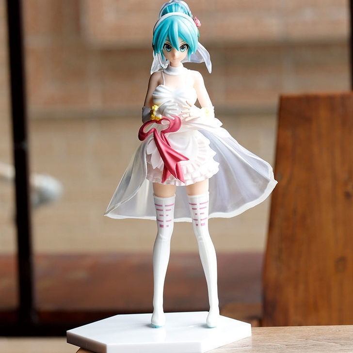 白色婚纱初音未来miku手办女生少女可爱玩...