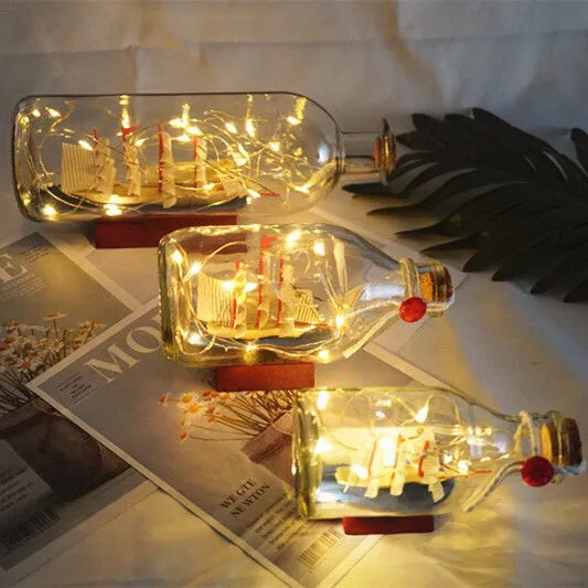 帆船漂流许愿瓶