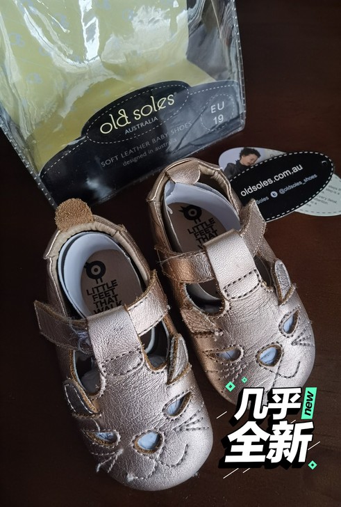 澳洲old soles学步鞋真皮软底鞋猫咪...