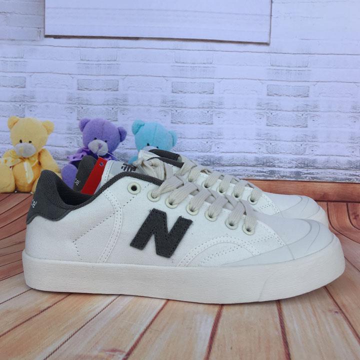 官网豪新百伦斯凯正品NB开口笑板鞋帆布鞋女...