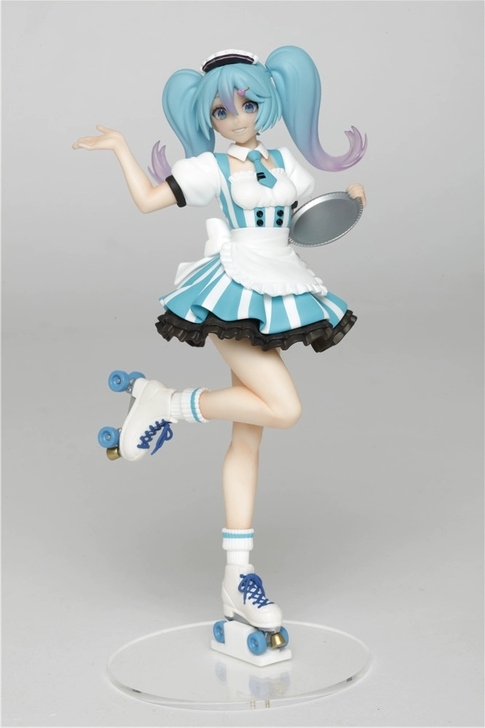 初音未来 女仆 轮滑 景品 手办 现货包邮...