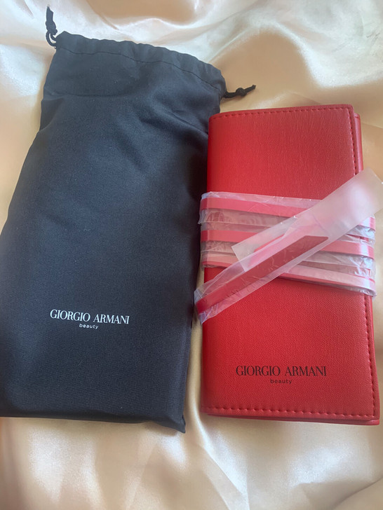 Amani阿玛尼唇釉口红化妆包收纳袋化妆刷...