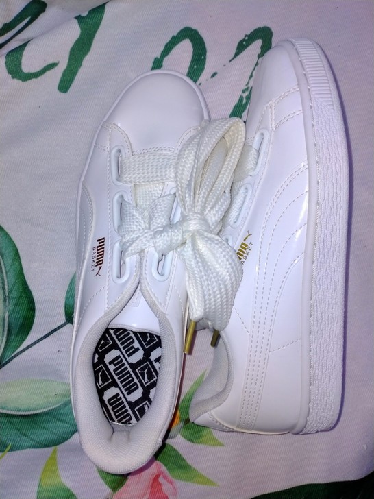 彪马Puma蕾哈娜 蝴蝶节白丝带小白鞋皮面...