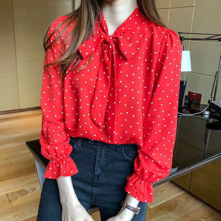 仿真丝2021春夏季新款衬衫女宽松百搭印花...