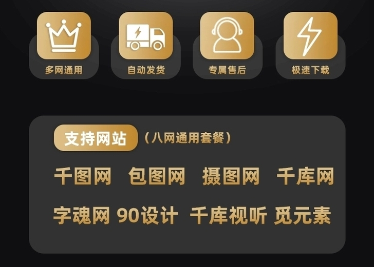 八网通用包含:千图、包图、摄图、千库、90...