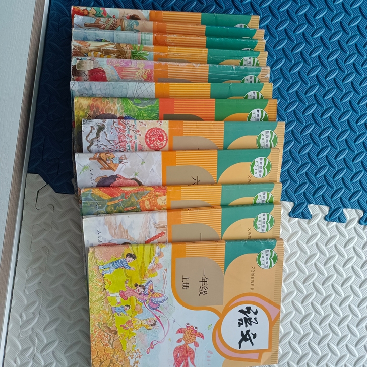 语文书1－6年级，一共12本，有的很好，有...