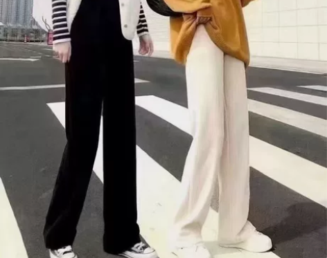 雪尼尔阔腿裤冬款女学生加绒加厚高腰宽松显瘦...