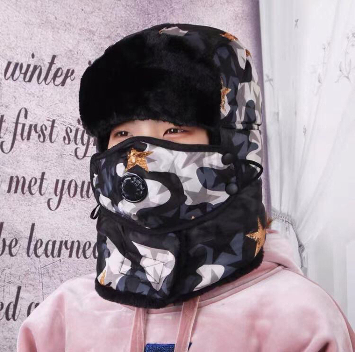 全新五角星雷锋帽骑行头套防风防寒  特价出...