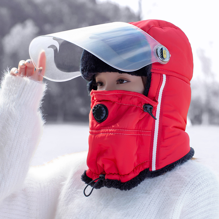 帽子女冬季棉帽东北户外韩版护耳雷锋帽加厚保...