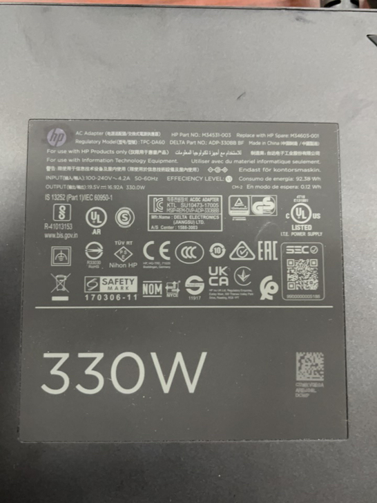 二手原装惠普330W 19.5V16.9...