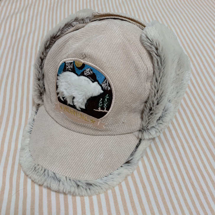 灯芯绒雷锋帽，头围58cm