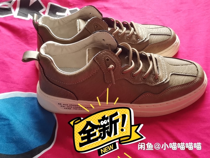 全新男鞋，一次未穿。
