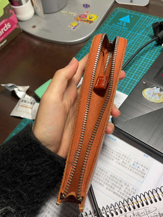 牛皮笔袋，便携笔袋