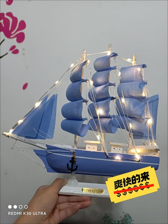 【便宜转让】地中海风帆船模型摆件，帆船摆件...