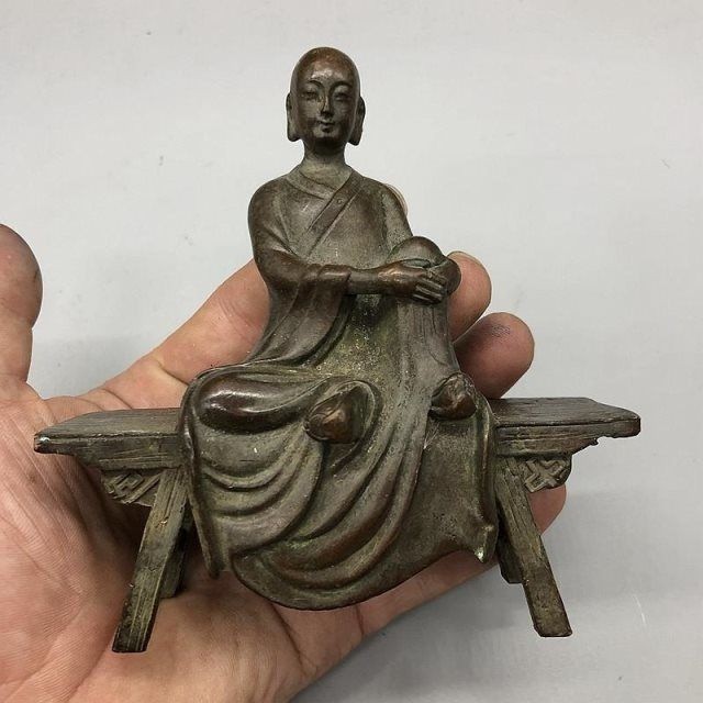 古玩杂项铜佛像小摆件家居工艺品农村捡漏老物...