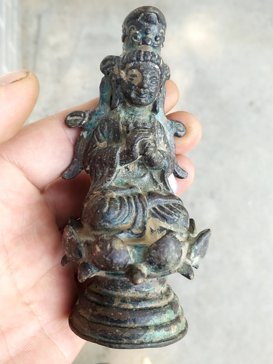 铜佛一尊 厚重好品 高11厘米 重3...